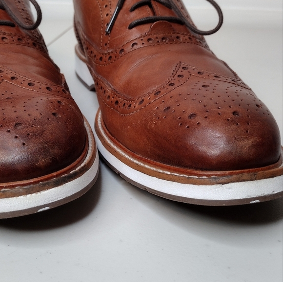 Cole Haan Morris Men's Brown Leather Office Comfort Fit Wingtip Oxfords Sz 11.5 - Picture 11 of 15